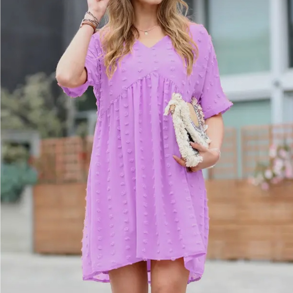 Lavender Textured Dress